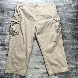Polo Ralph Lauren Mens Cargo Pants 50x34 Khaki Beige Relaxed Fit Utility Chino